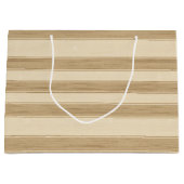 Westerne Boerderij Cream Stripes Verjaardag Groot Cadeauzakje (Voorkant)