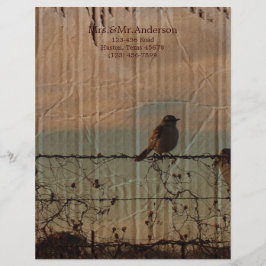 Westerne Boerderij-schuur-bruiloft Gepersonaliseerd Briefhoofd