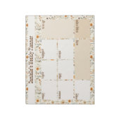 Westerne Boho Floral Custom Weekly Planner Notitieblok (Gedraaid)