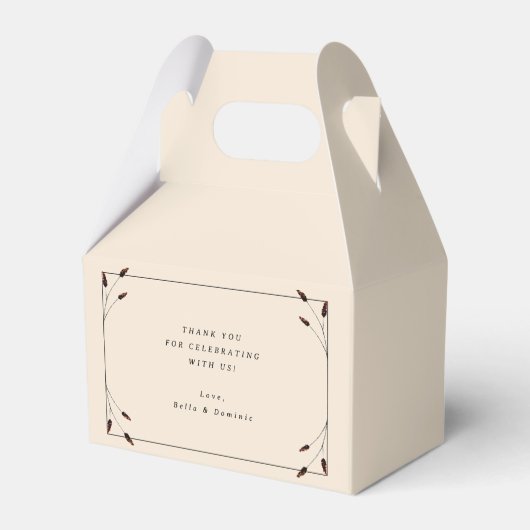 Westerne Boho Hoefijzer Monogram Ranch Boerderij b Bedankdoosjes (Achterkant)