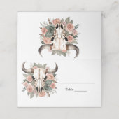 Westerne Boho Koe Floral Skull Sage Wedding (Buitenkant ongevouwen)