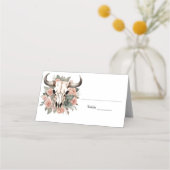 Westerne Boho Koe Floral Skull Sage Wedding (Voorkant)