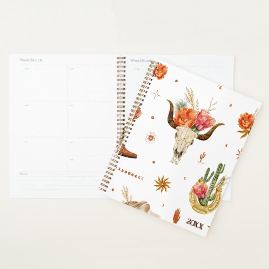 Westerne Boho Maandplanner Planner (Display)