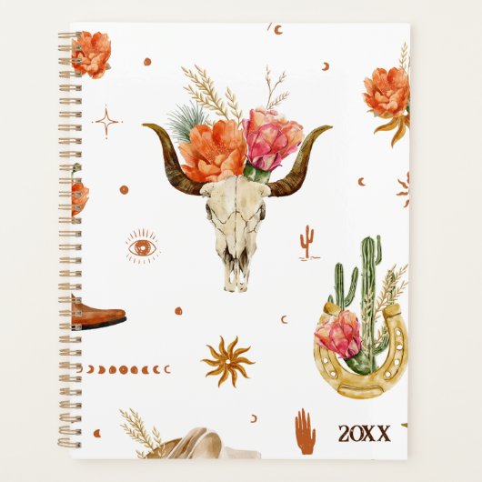 Westerne Boho Maandplanner Planner (Voorkant)