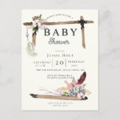 Westerne Boho Style Baby shower Uitnodiging (Voorkant)