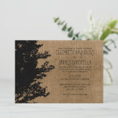 Westerne Boom Branches Wedding Invitations Kaart (Staand voorkant)