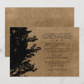 Westerne Boom Branches Wedding Invitations Kaart (Voorkant / Achterkant)