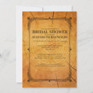 Westerne Boom Ring Bridal Shower-uitnodigingen Kaart