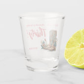 Westerne Boots Floral Dertigste verjaardag Shot Glas (Achterkant)