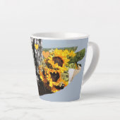 Westerne Boots Sunflower Rustic Wedding Latte Mok (Rechterhoek)