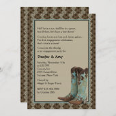 Westerne Boots-uitnodiging Kaart (Voorkant / Achterkant)