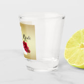 Westerne bruiloft Cowboy Boots en Rozen Bride Shot Glas (Rechts)