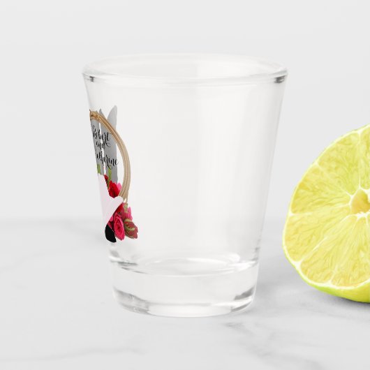 Westerne bruiloft Cowboy Boots Pet Rozen personali Shot Glas (Rechts)