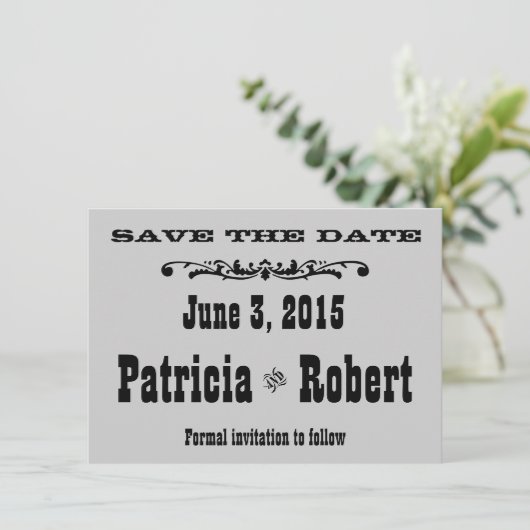 Westerne bruiloft | Datum opslaan Save The Date (Staand voorkant)