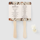 Westerne bruiloft Hand Fan Handwaaier (Voorkant en achterkant)