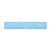 Westerne bruiloft met blauw Rustic Paisley Country Uitnodigingen Wikkel (Vlak)