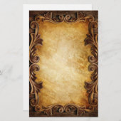 westerne bruiloft met rustige typografie briefpapier (Voorkant / Achterkant)