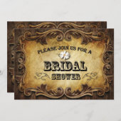 westerne bruiloft met rustige typografie kaart (Voorkant / Achterkant)