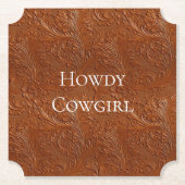 Westerne bruine Boheemse kunst Kartonnen Onderzetters (Voorkant)