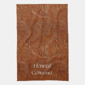 Westerne bruine Boheemse kunst Theedoek (Verticaal)