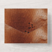 Westerne bruine dierenprint bruiloft all in one uitnodiging (Achterkant)