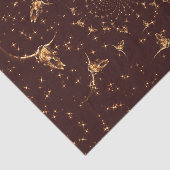 Westerne bruine gouden Koe Tissuepapier (Detail)