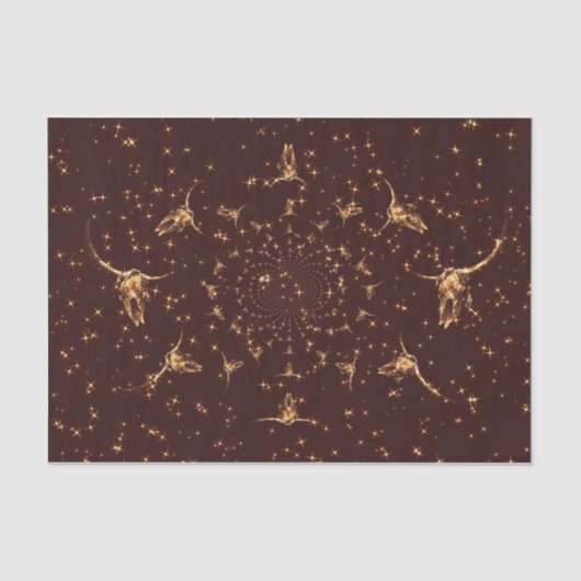 Westerne bruine gouden Koe Tissuepapier (Voorkant)