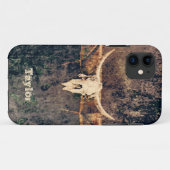 Westerne bruine Tan Beige textuur Cowboy Bull Skul Case-Mate iPhone Case (Achterkant (horizontaal))
