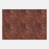 Westerne bruine tan bohemian kunst inpakpapier vel (Voorkant 3)