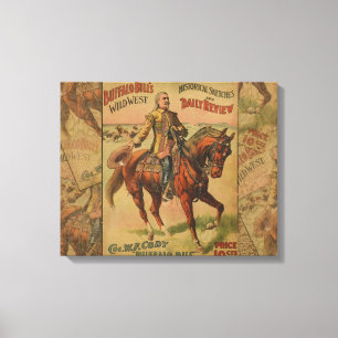 Westerne Buffalo Bill Wild West Canvas Afdruk