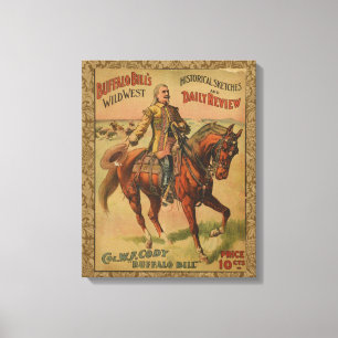 Westerne Buffalo Bill Wild West Canvas Afdruk