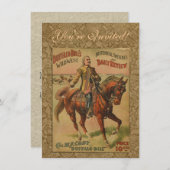 Westerne Buffalo Bill Wild West Kaart (Voorkant / Achterkant)