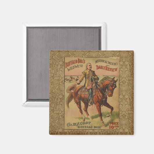 Westerne Buffalo Bill Wild West Magneet (Voorkant / Achterkant)