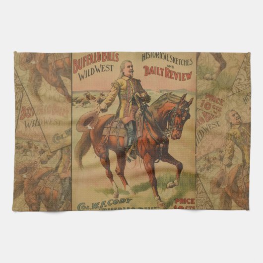 Westerne Buffalo Bill Wild West Theedoek (Horizontaal)