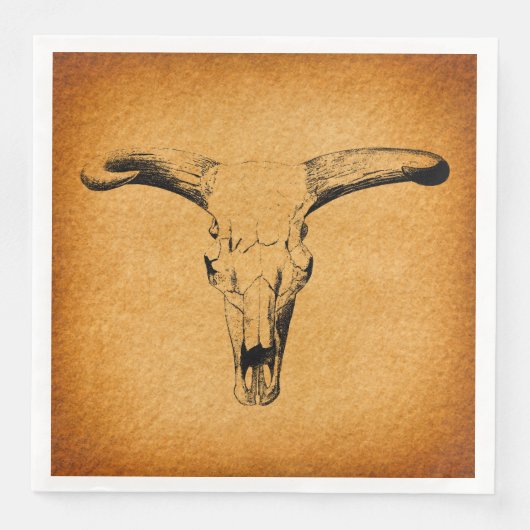 Westerne Bull Horns Servet (Voorkant)