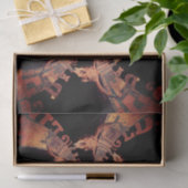 Westerne Bull Skull  Bruin Black Rustisch Tissuepapier (Geschenk)