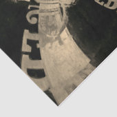 Westerne Bull Skull Sepia Rustige Monogram Tissuepapier (Detail)