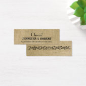 Westerne Burlap Bruiloft Drink Tickets Mini Visitekaartjes (Bureau)