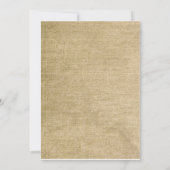 Westerne Burlap bruiloft uitnodiging (Achterkant)