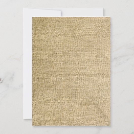 Westerne Burlap bruiloft uitnodiging (Achterkant)