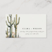 Westerne Cactus Desert Landscape Bruiloft Website Informatiekaartje (Voorkant)