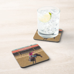 Westerne Cheyenne Rodeo Cowboy Bull Riding Bier Onderzetter