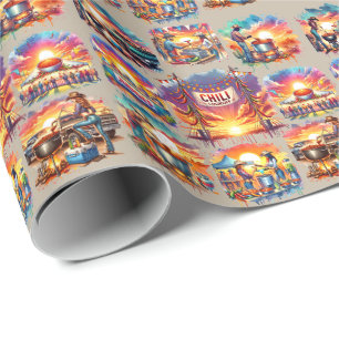 Westerne Chili Cookoff Scenes 1 Cadeaupapier