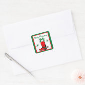 Westerne Christmas Cowboy Boot Stickers (Envelop)