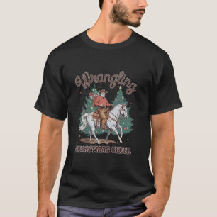 Westerne Christmas Wrangling Christmas Cheer Cowbo T-shirt