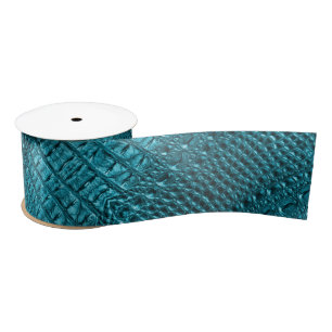 Westerne Country Aligator Print Turquoise Blauw Lint
