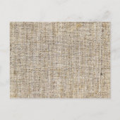 Westerne Country Burlap Zonnebloem bruiloft bedank Briefkaart (Achterkant)