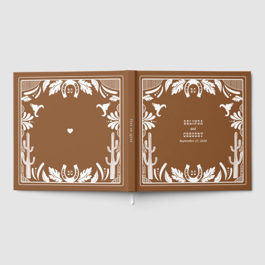 Westerne Country Cowboy Rustic Wedding Gastenboek (Volledig)