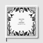 Westerne Country Cowboy Rustic Wedding Gastenboek (Voorkant)