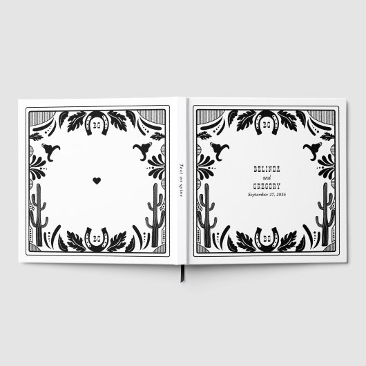 Westerne Country Cowboy Rustic Wedding Gastenboek (Volledig)